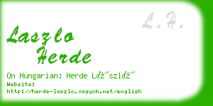 laszlo herde business card